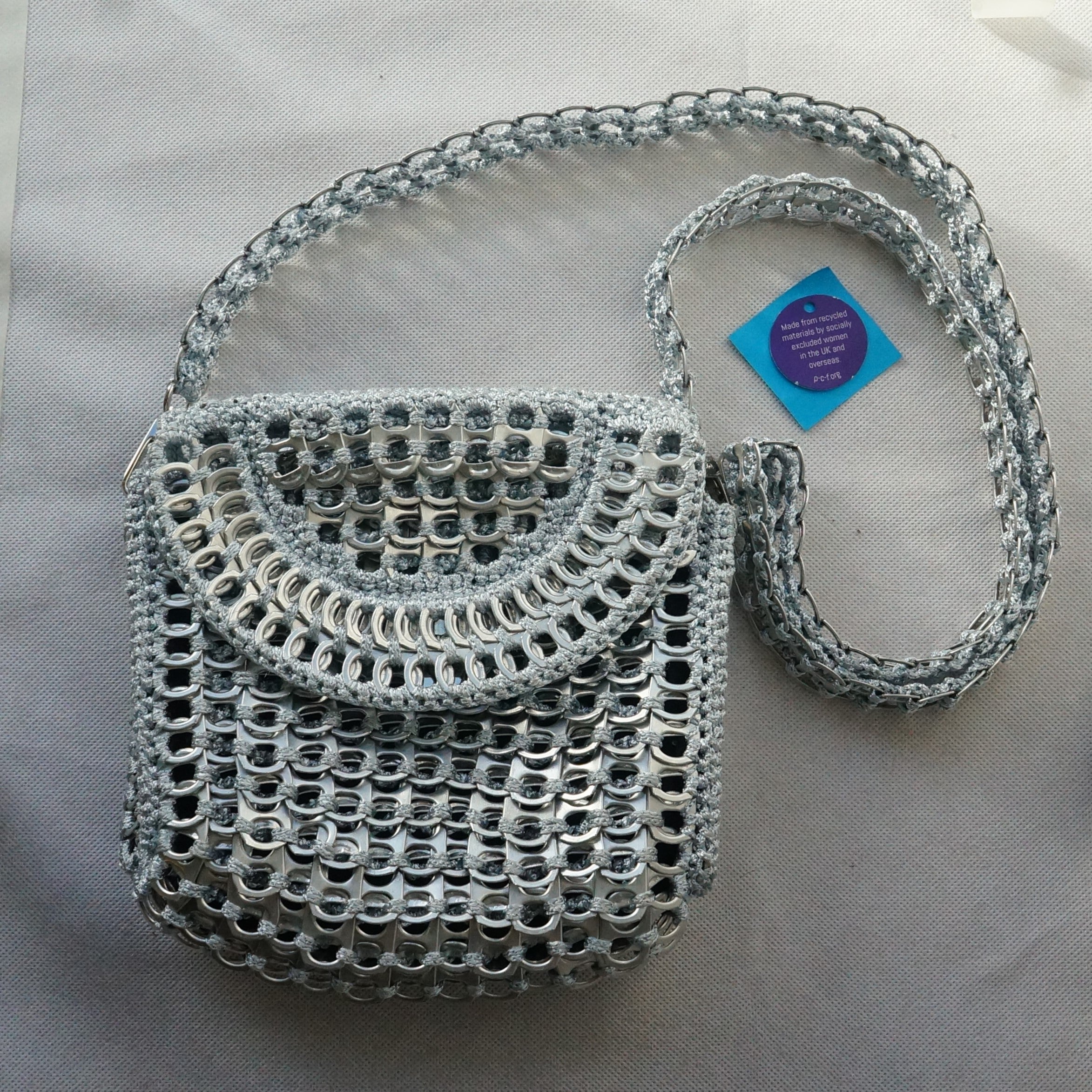 Metal Mickey Bag by Soda Pop - Handmade with Crocheted Ring-Pulls