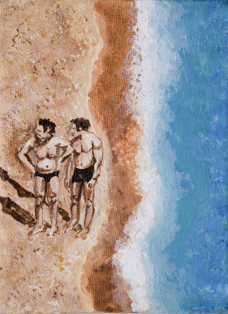 Original Painting - A Little Piece of the Beach - Where's Venice Smart Deco Homeware Lighting and Art by Jacqueline hammond