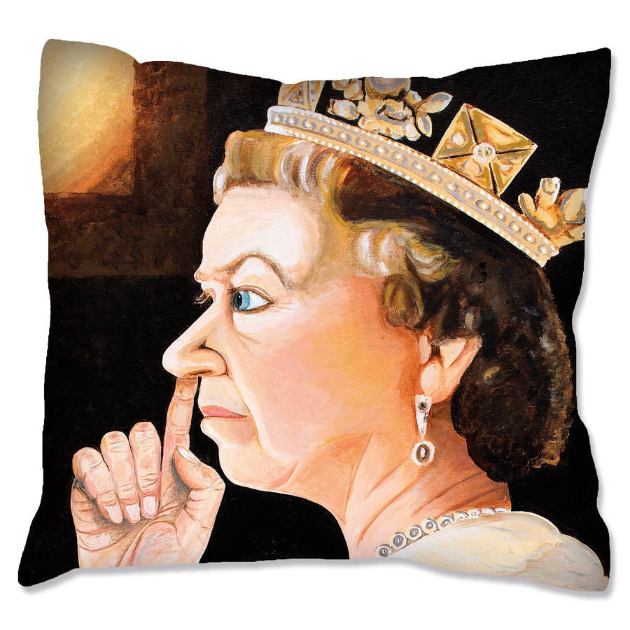 Queen Artwork Print Cushion Cover  Smart Deco Homeware Lighting and Art by Jacqueline hammond