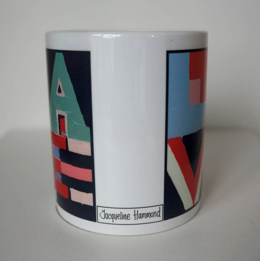 Love Mug Smart Deco Homeware Lighting and Art by Jacqueline hammond