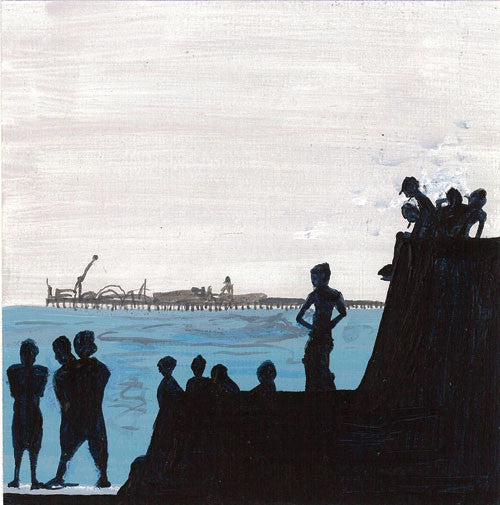 Original Painting - 6th Mini - The Crowd Smart Deco Homeware Lighting and Art by Jacqueline hammond