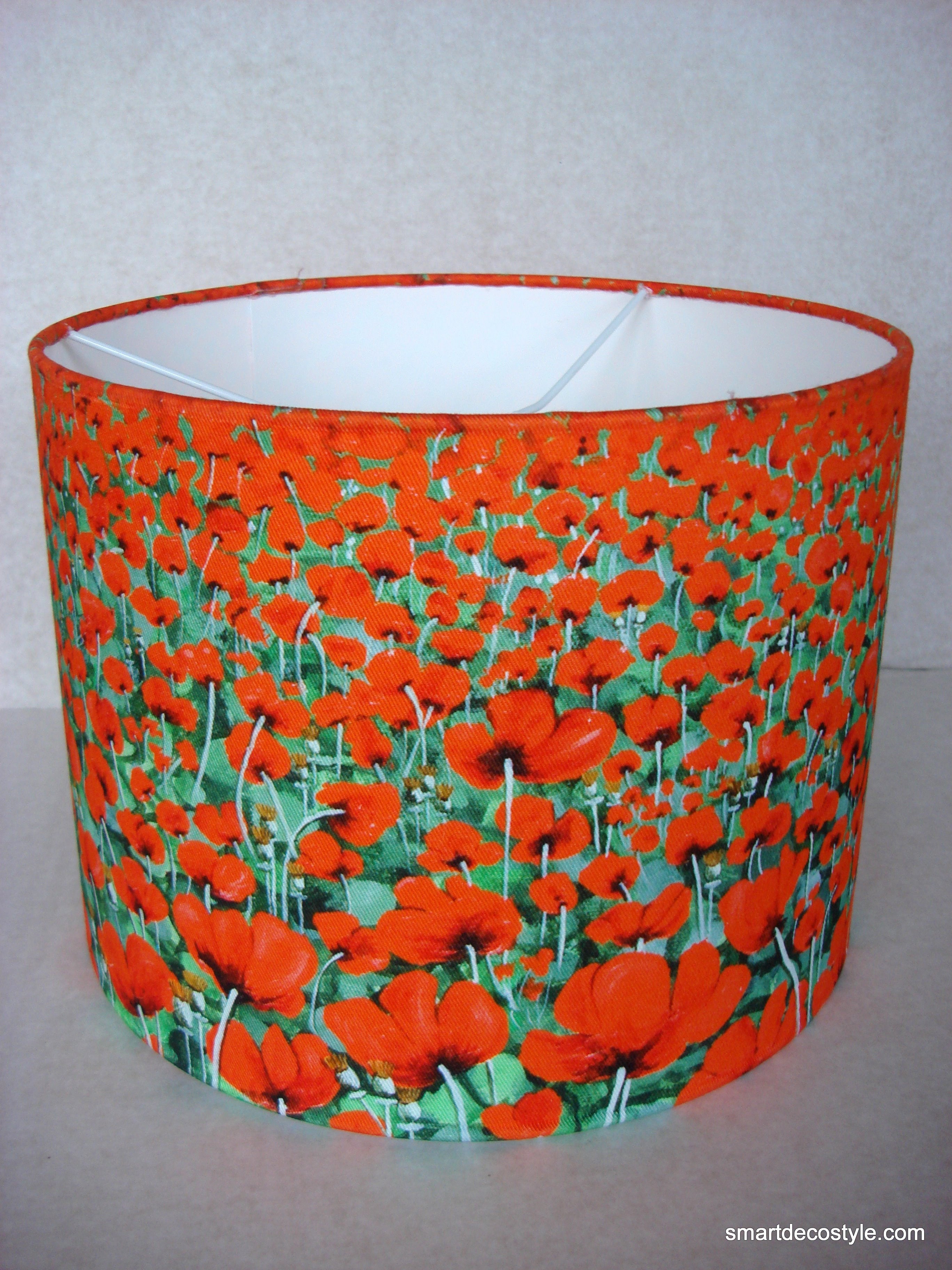 Lampshade - Blowing Poppies  Smart Deco Homeware Lighting and Art by Jacqueline hammond