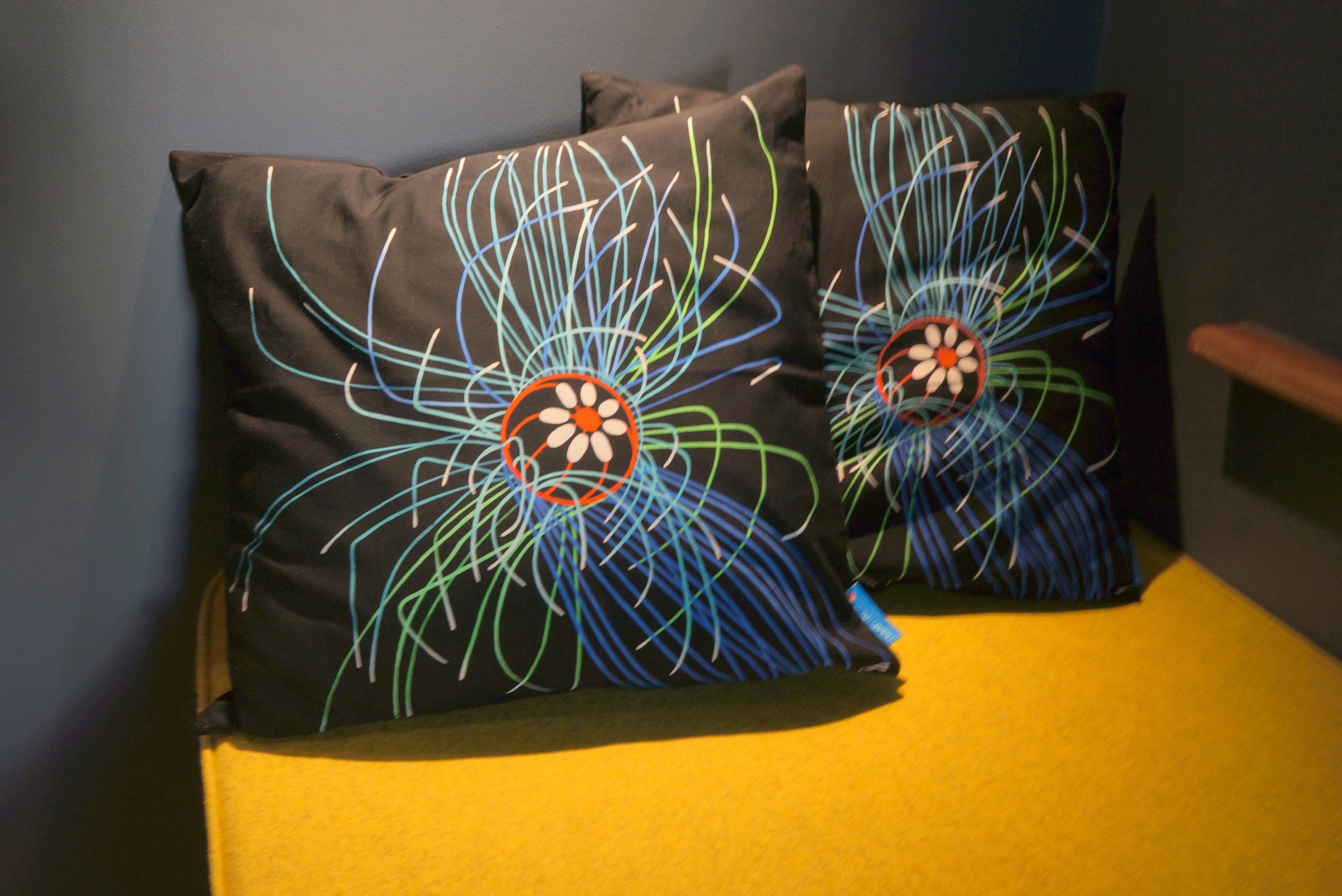Luxury Cushion Cover - Ultraviolet Jellyfish Art Print  Smart Deco Homeware Lighting and Art by Jacqueline hammond