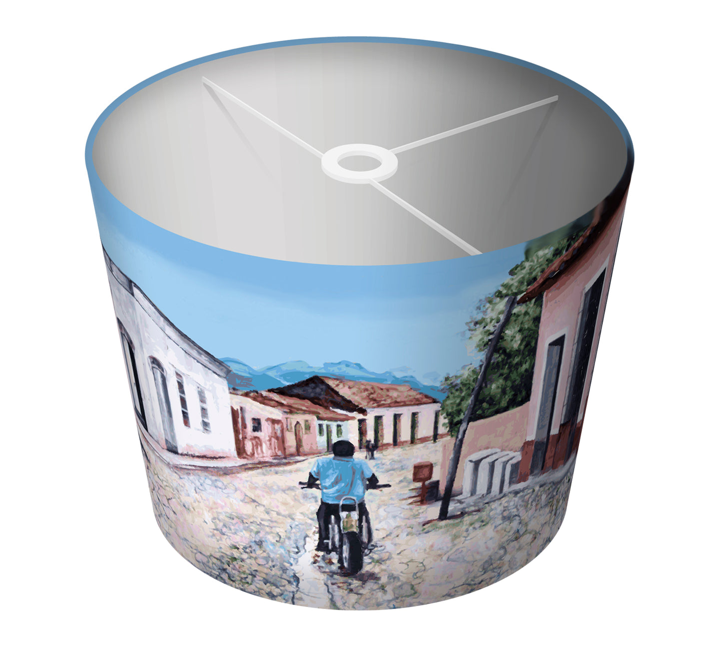 Lamp Shade - Cuban Motorbike Smart Deco Homeware Lighting and Art by Jacqueline hammond