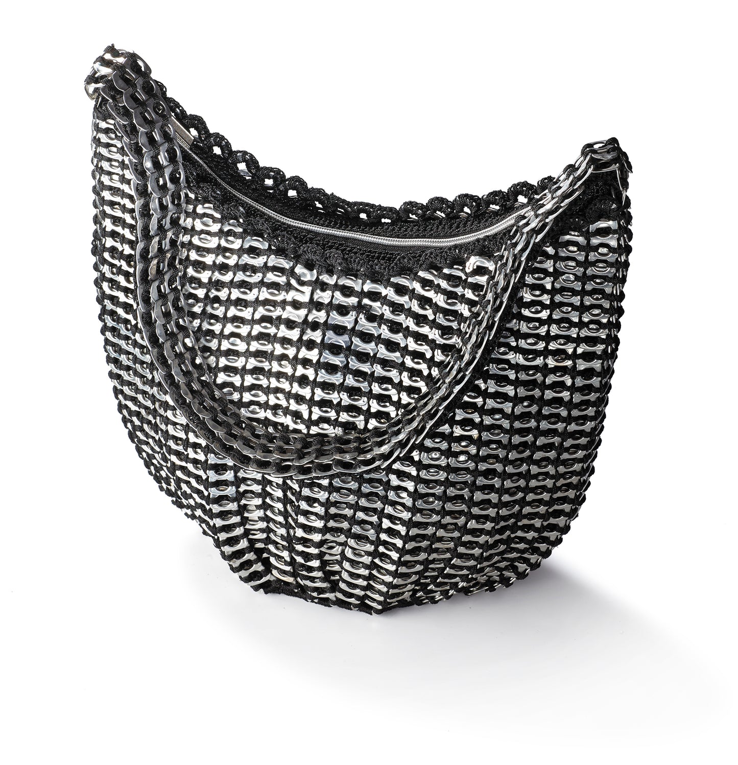 Plucky Upcycled Ring Pulls Bag Smart Deco Homeware Lighting and Art by Jacqueline hammond