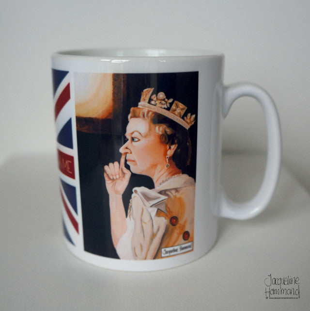 Rude Brittania - Ceramic Mug - Queenie - Pick Me  Smart Deco Homeware Lighting and Art by Jacqueline hammond