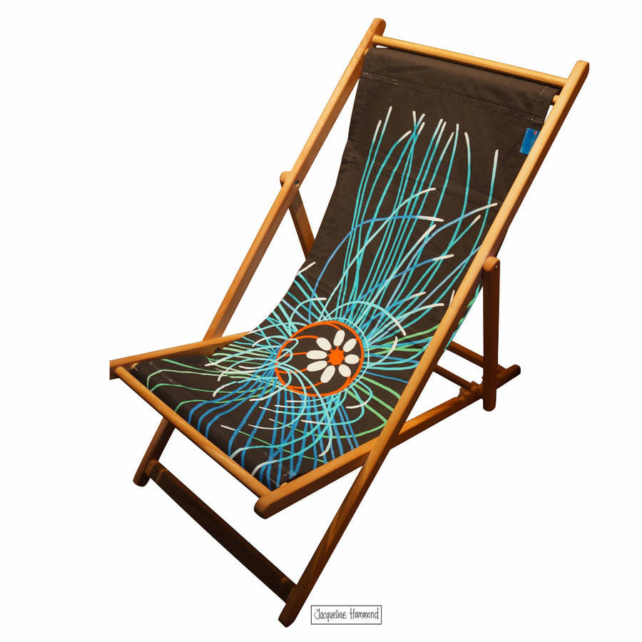 Deckchair - Ultraviolet Jellyfish  Smart Deco Homeware Lighting and Art by Jacqueline hammond