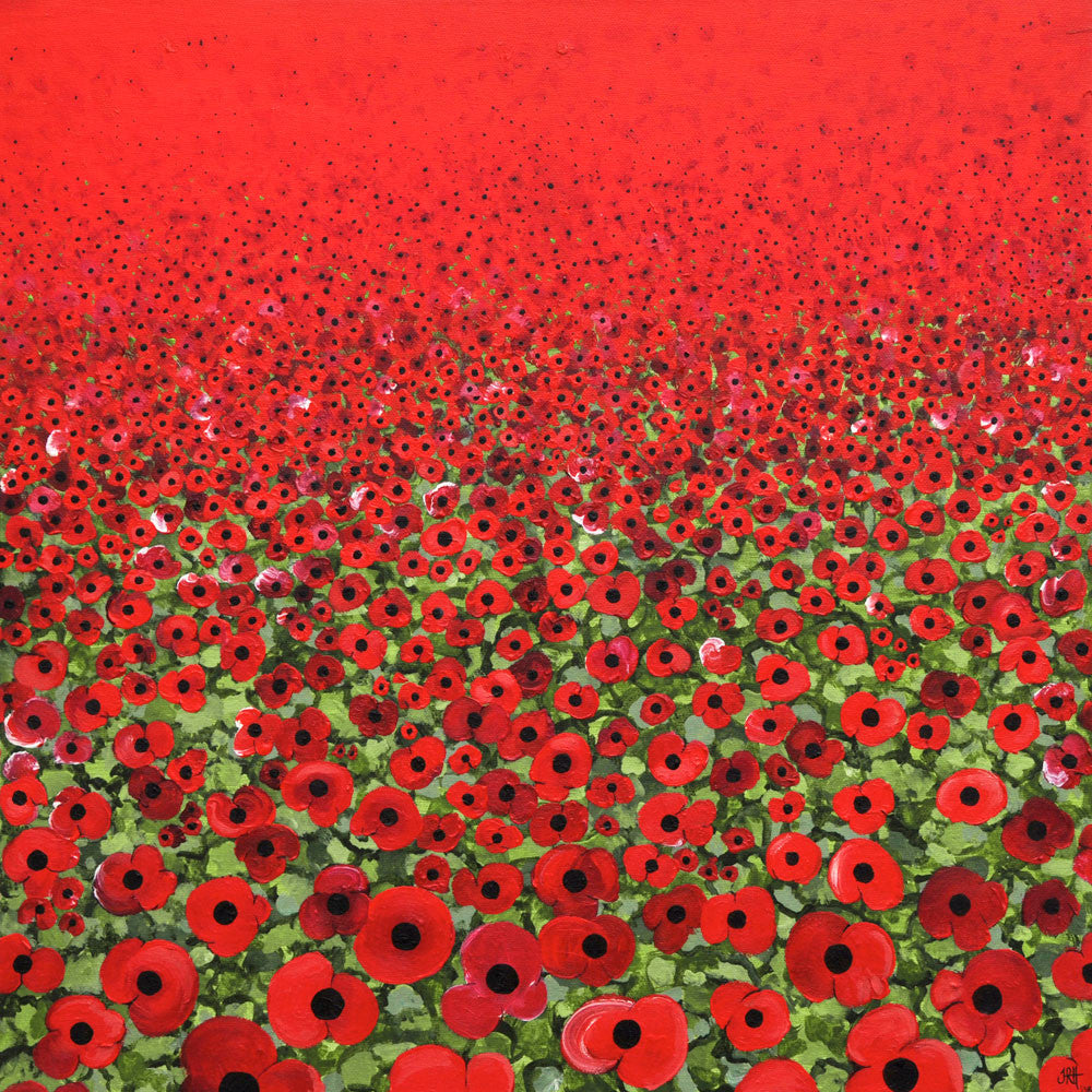 Poppy Series - Remembrance  Blast painting (sold)  Smart Deco Homeware Lighting and Art by Jacqueline hammond