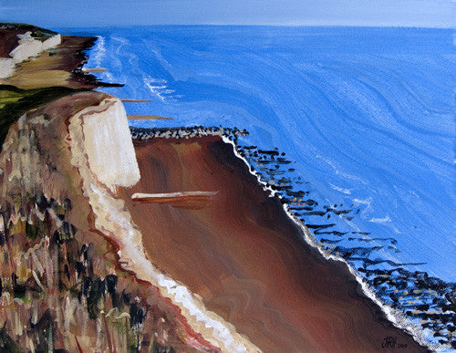 Print - Beside the Seaside - Sussex Coastline Smart Deco Homeware Lighting and Art by Jacqueline hammond