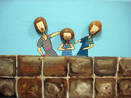 The Pebble Heads - The News (SOLD) Smart Deco Homeware Lighting and Art by Jacqueline hammond