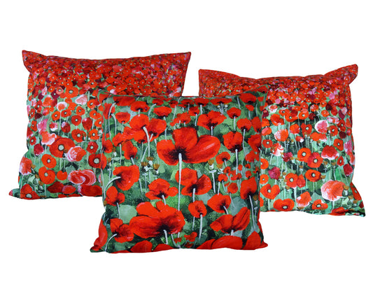 Poppy cushions in Tyne and Wear's Discovery Museum