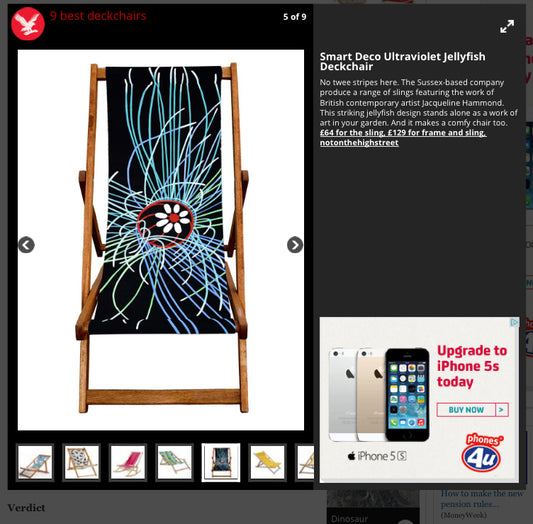 My Smartdeco Deckchairs in 'Best Deckchairs' list from The Independent