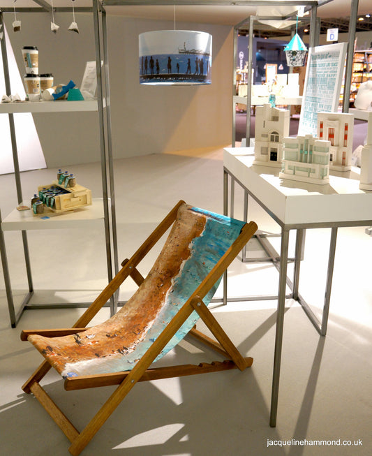 Life's a Beach deckchair and Seaside Lampshade in the entrance to Contemporary Home and Gifts - Hall 7 at Spring Fair International 2014