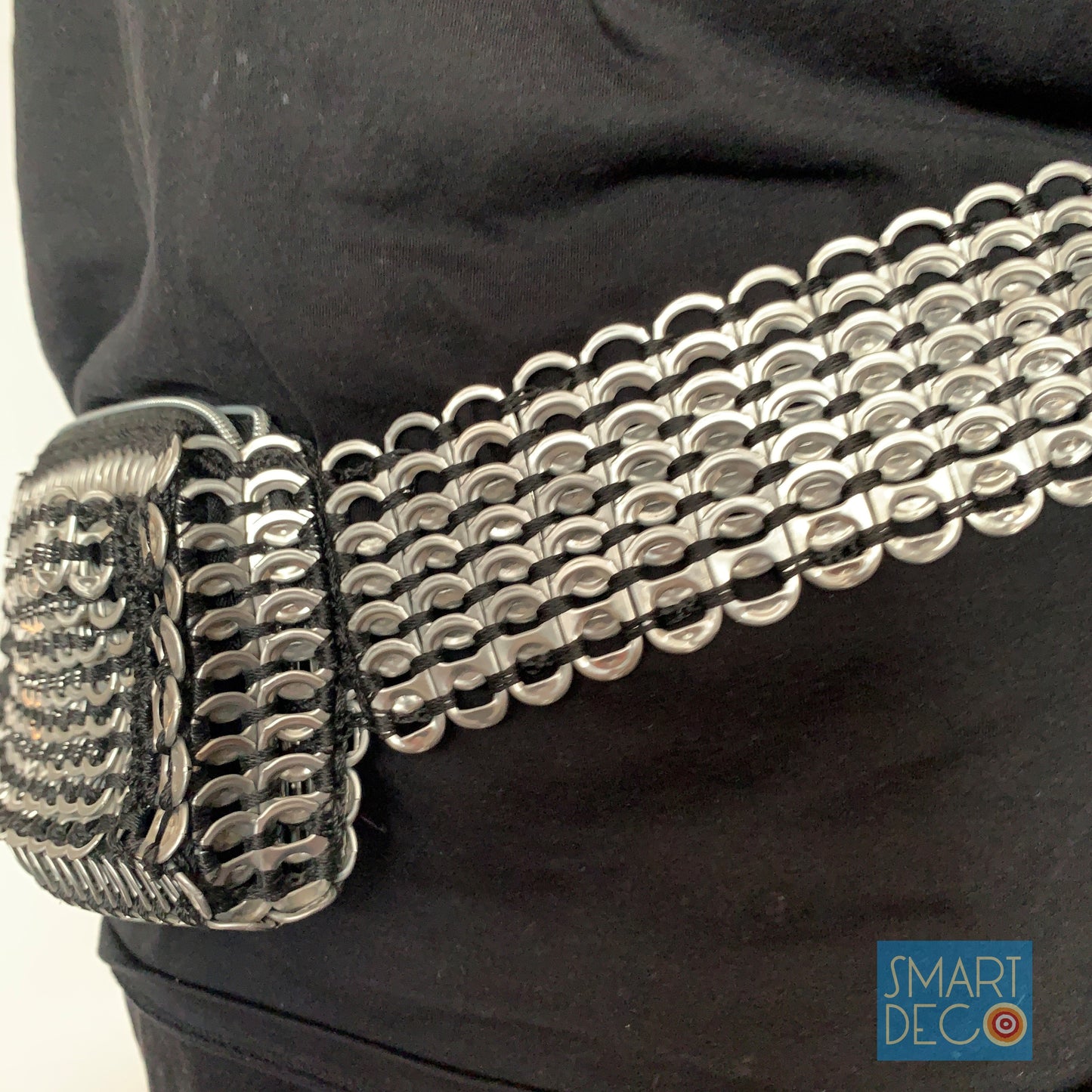 Soda Pop Metallic Silver Ring-Pulls Bum Bag