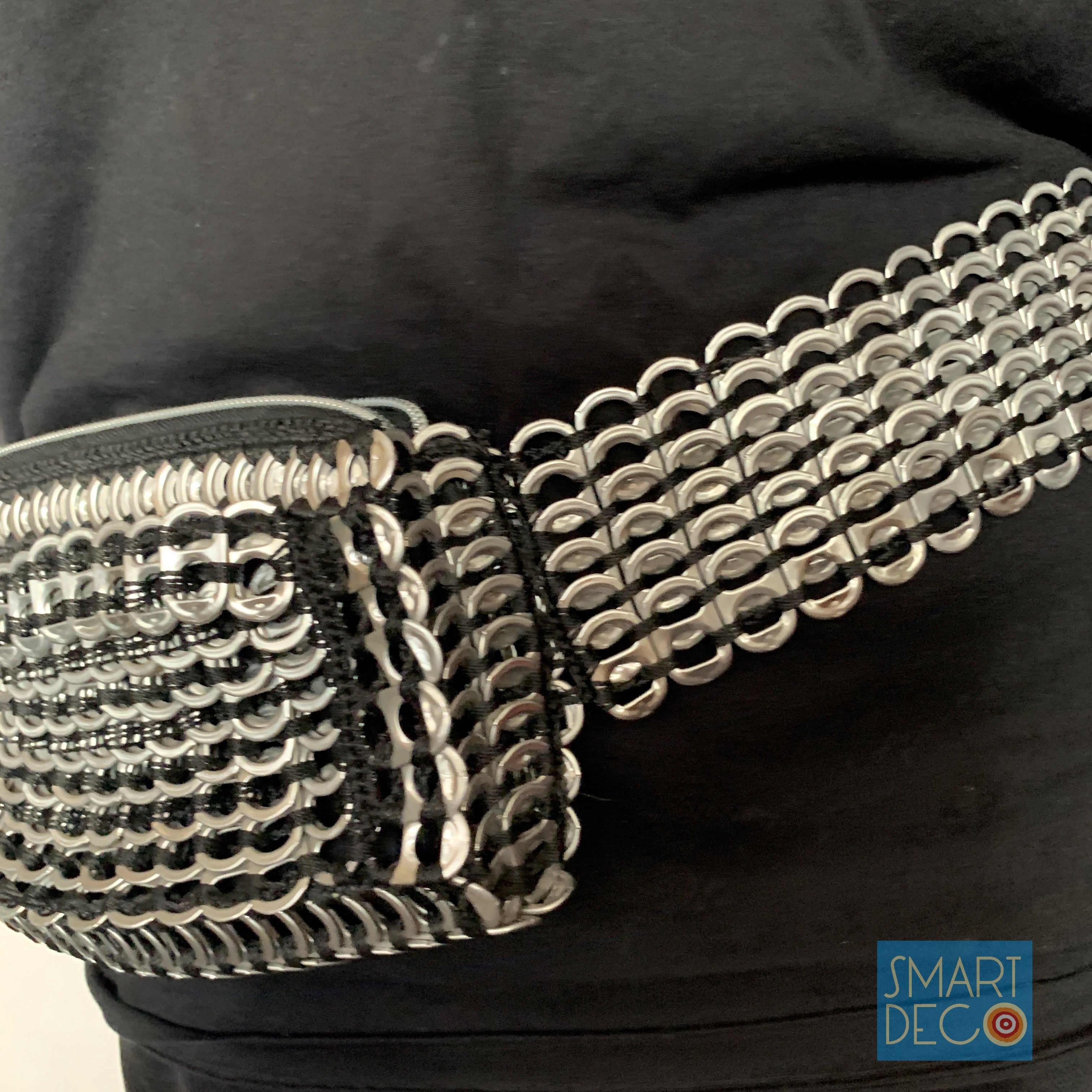 Soda Pop Metallic Silver Ring-Pulls Bum Bag