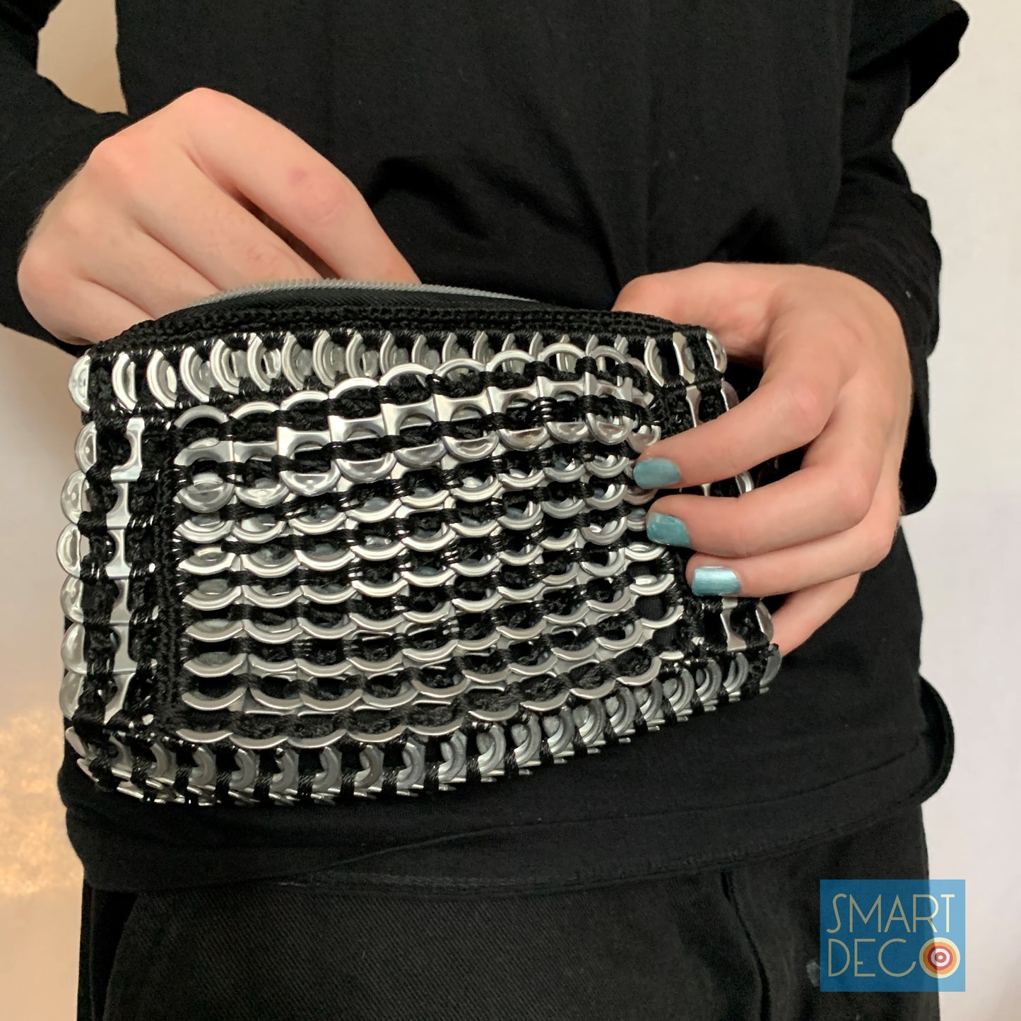 Soda Pop Metallic Silver Ring-Pulls Bum Bag