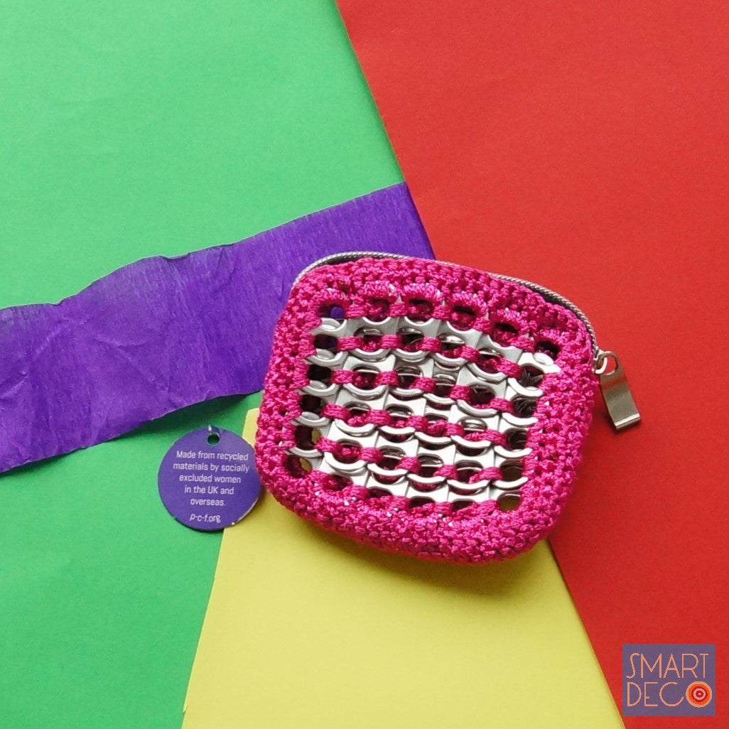 Soda Pop Purse Crocheted Silver Ring-Pulls