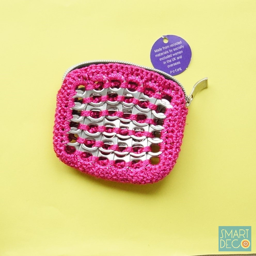 Soda Pop Purse Crocheted Silver Ring-Pulls