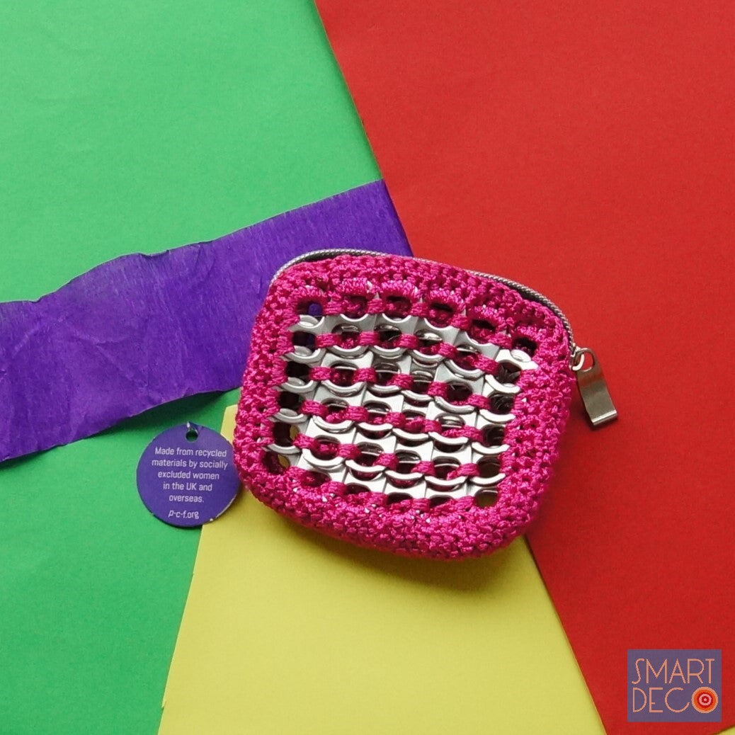 Soda Pop Purse Crocheted Silver Ring-Pulls