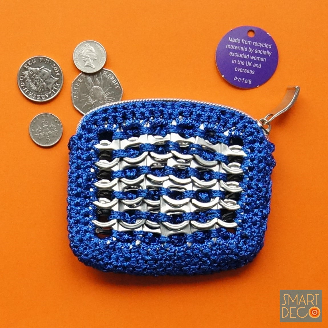 Soda Pop Purse Crocheted Silver Ring-Pulls