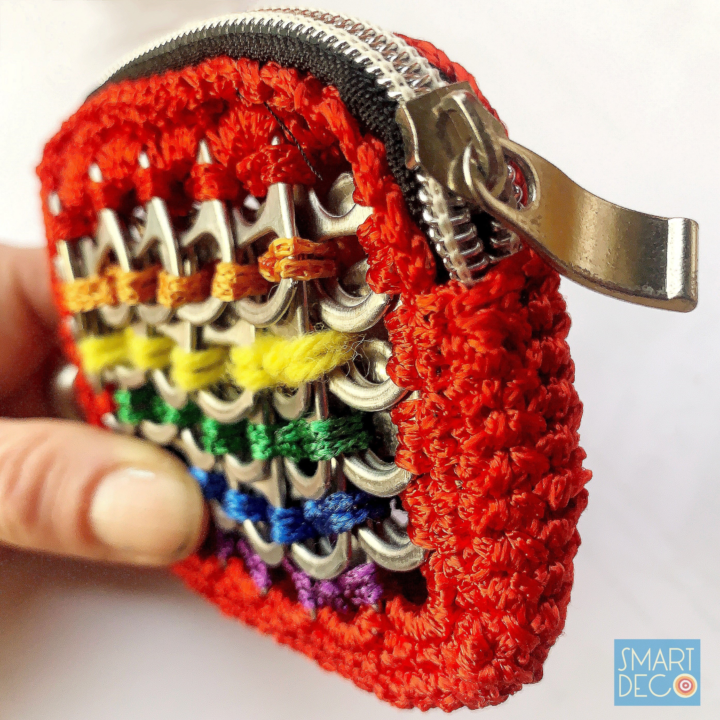 Soda Pop Purse Crocheted Silver Ring-Pulls