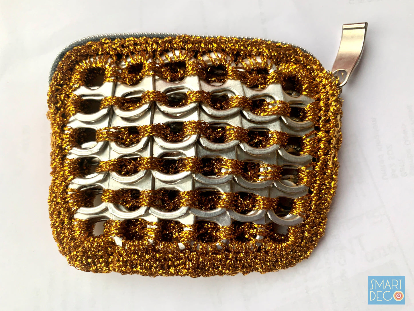 Soda Pop Purse Crocheted Silver Ring-Pulls