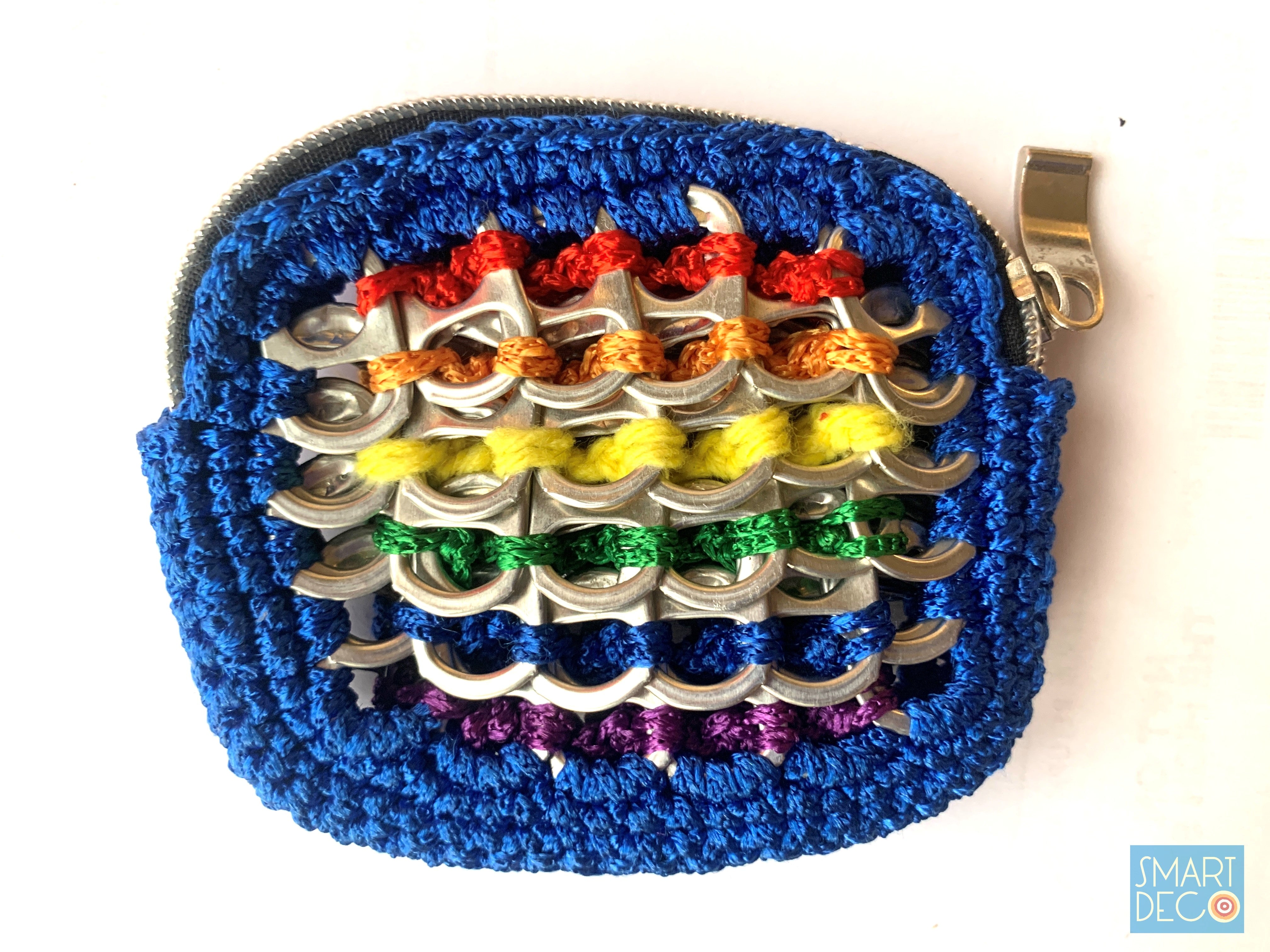 Soda Pop Purse Crocheted Silver Ring-Pulls