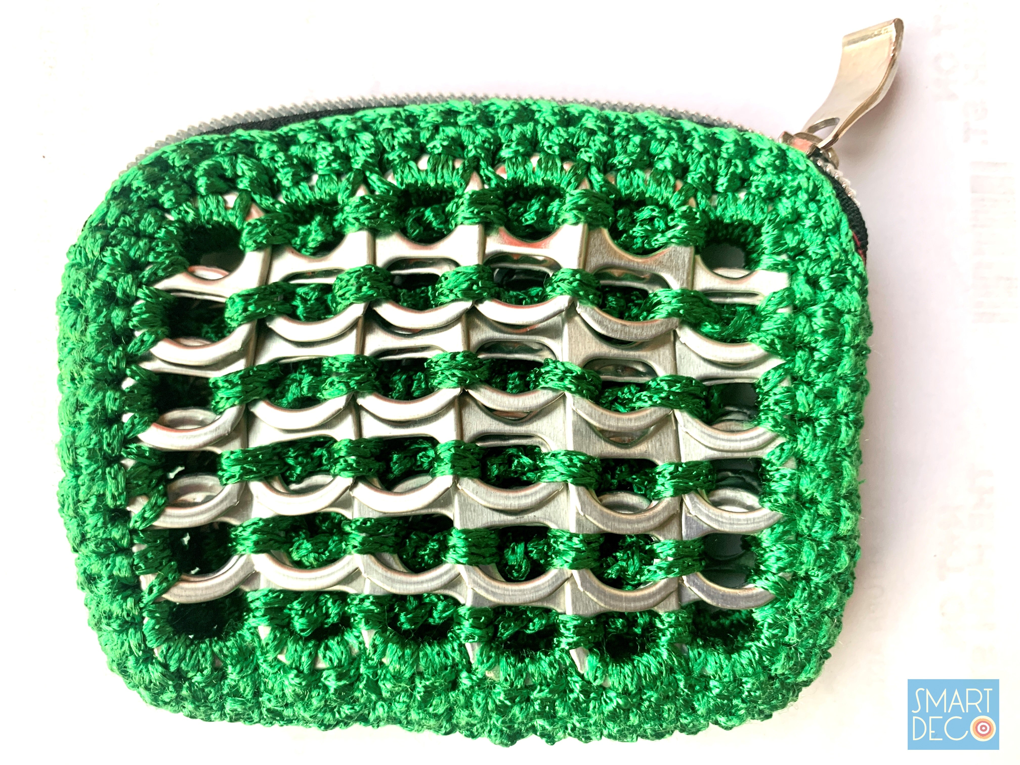 Soda Pop Purse Crocheted Silver Ring-Pulls