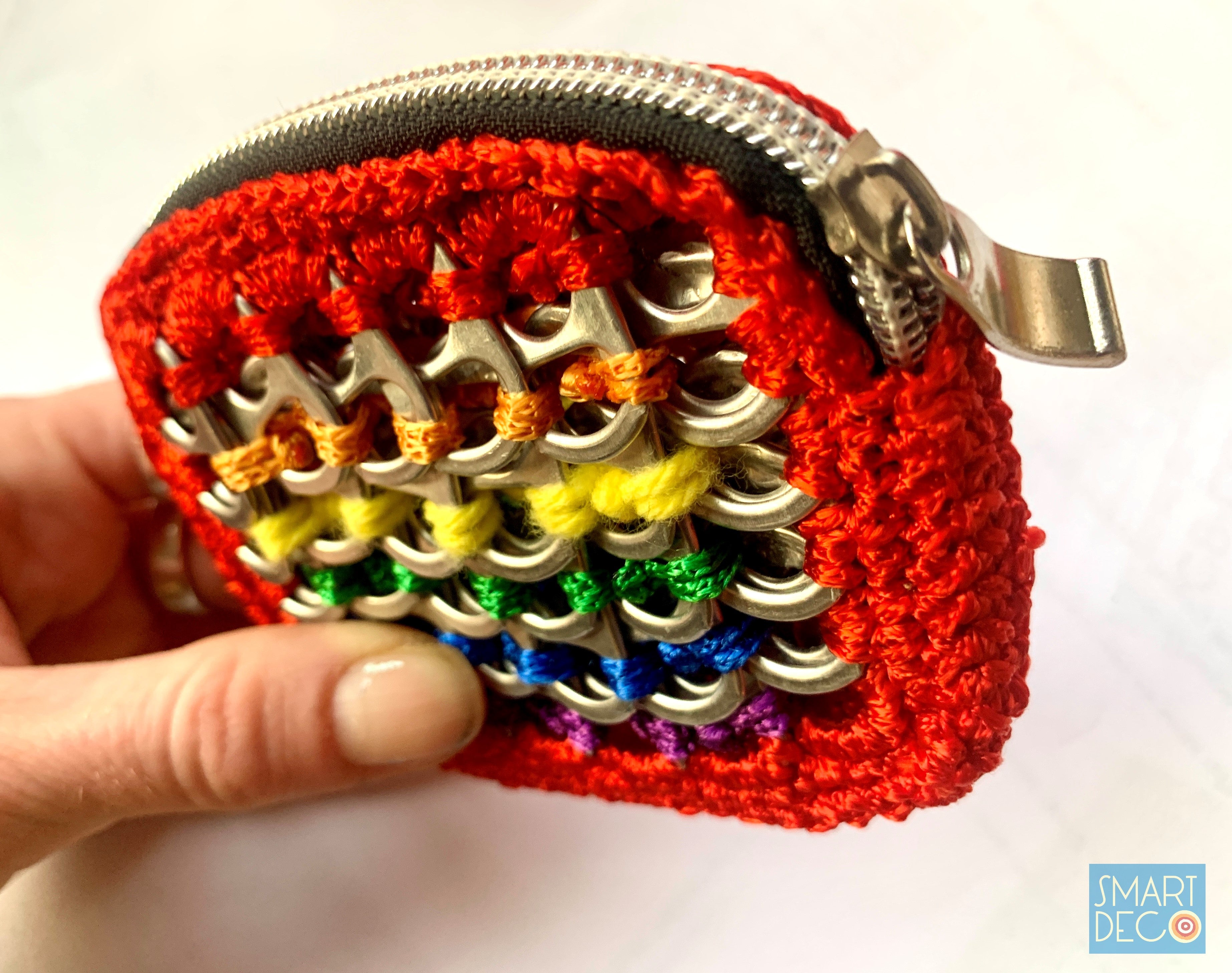 Soda Pop Purse Crocheted Silver Ring-Pulls