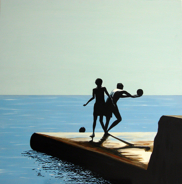 Print - The Groyne Series - What a Catch  Smart Deco Homeware Lighting and Art by Jacqueline hammond