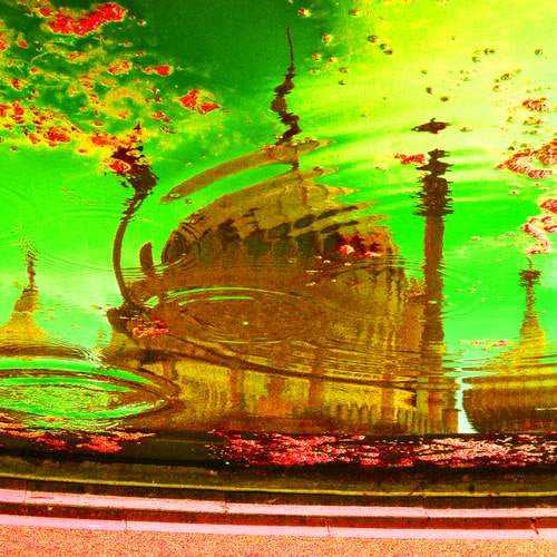 Digital Artwork - Acid Pavilion Series - Acid Pavilion III - Green  Smart Deco Homeware Lighting and Art by Jacqueline hammond