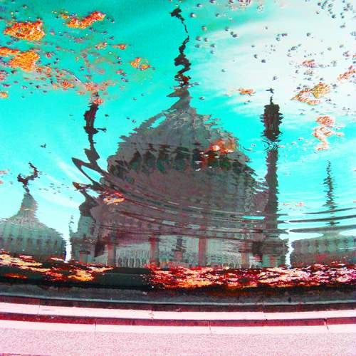 Digital Artwork - Acid Pavilion Series - Acid Pavilion II - Turquoise 1  Smart Deco Homeware Lighting and Art by Jacqueline hammond