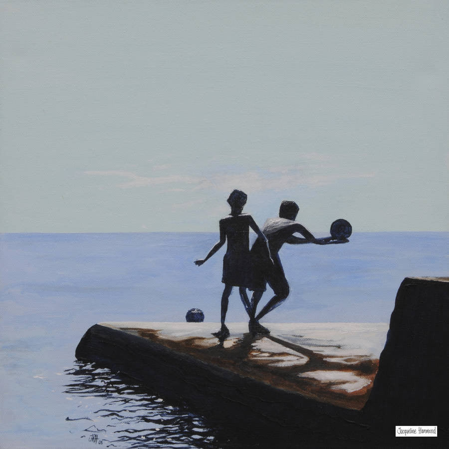 Print Of Painting What A Catch By Jacqueline Hammond  Smart Deco Homeware Lighting and Art by Jacqueline hammond
