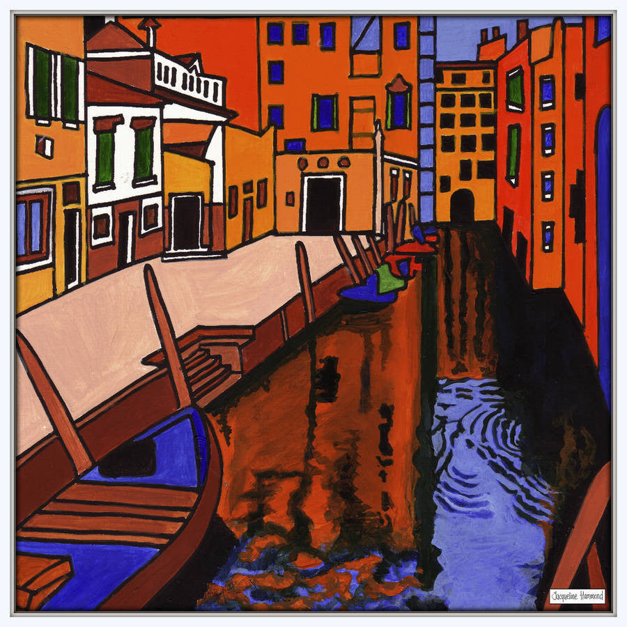 Print - Painting Venice Two by Jacqueline Hammond  Smart Deco Homeware Lighting and Art by Jacqueline hammond