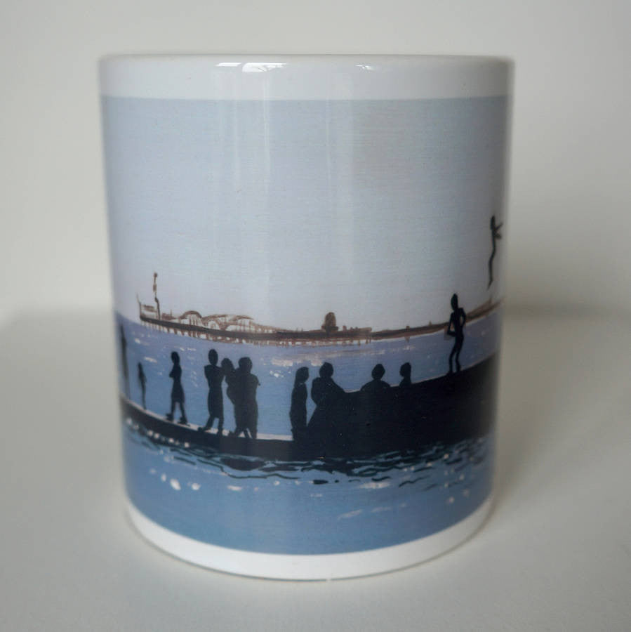 Seaside Ceramic Mug  Smart Deco Homeware Lighting and Art by Jacqueline hammond