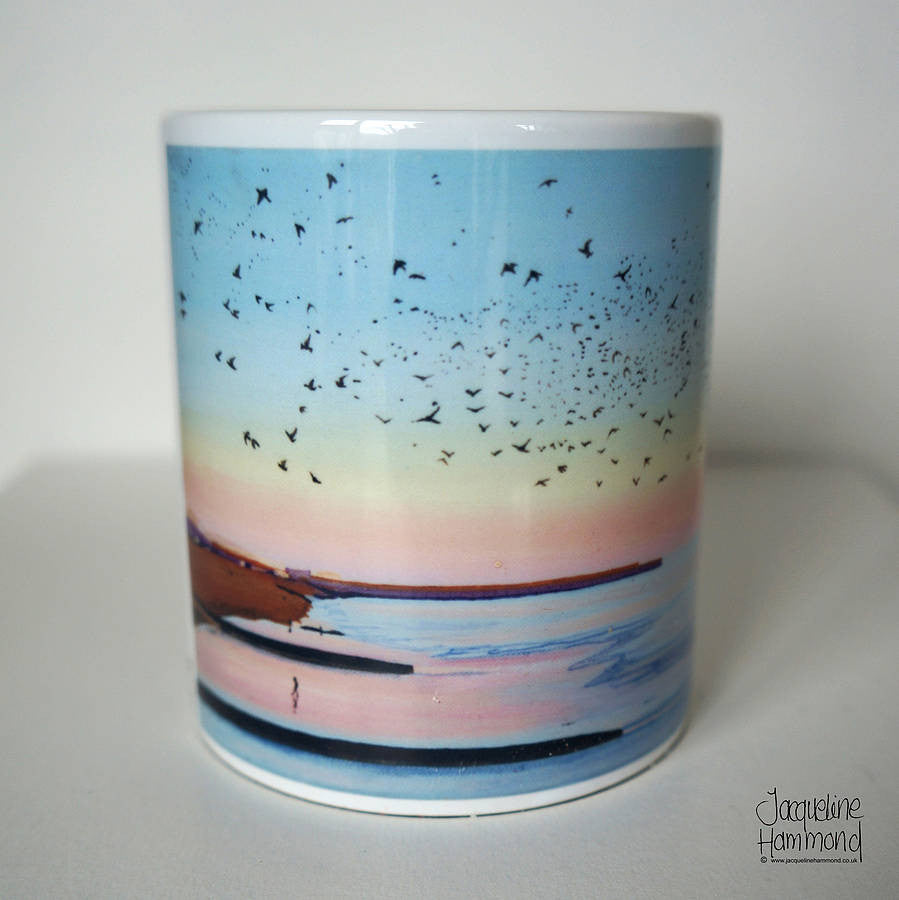 Tidal Sunset - Ceramic Mug - Birds At The Seaside  Smart Deco Homeware Lighting and Art by Jacqueline hammond