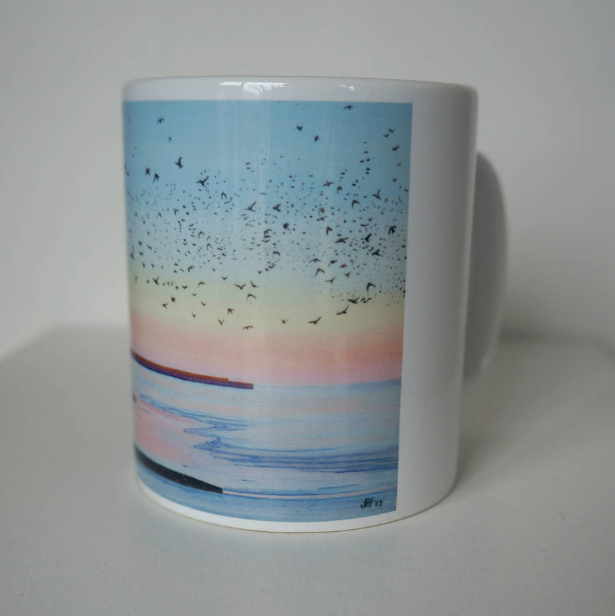 Tidal Sunset - Ceramic Mug - Birds At The Seaside  Smart Deco Homeware Lighting and Art by Jacqueline hammond