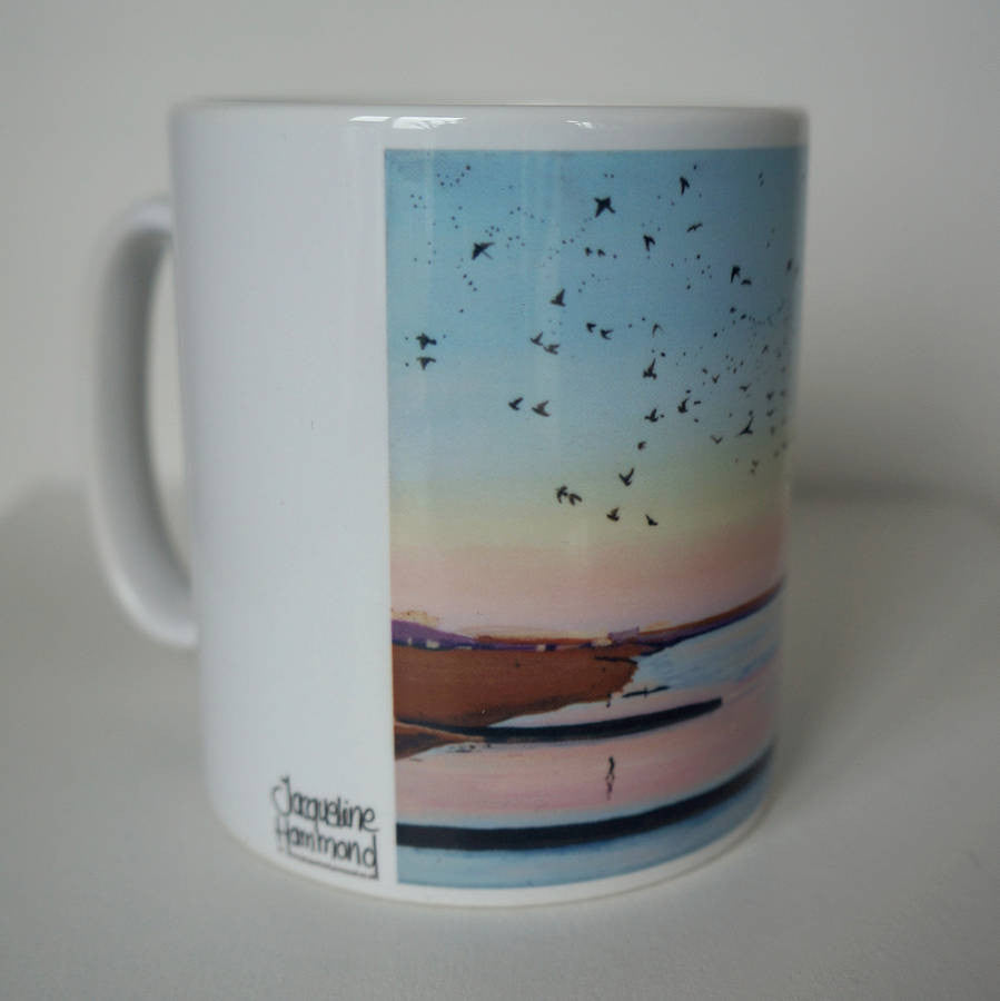 Tidal Sunset - Ceramic Mug - Birds At The Seaside  Smart Deco Homeware Lighting and Art by Jacqueline hammond