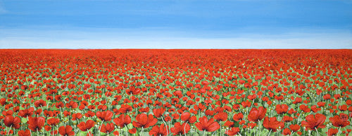 Poppy Series - Blowing in the Wind painting  Smart Deco Homeware Lighting and Art by Jacqueline hammond