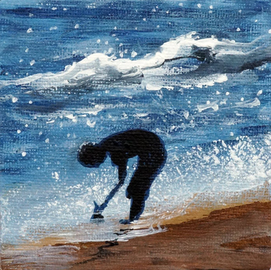 Original Painting - Testing the Water  (SOLD)  Smart Deco Homeware Lighting and Art by Jacqueline hammond