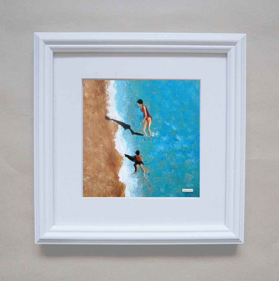 Print Of Painting Orange Swim By Jacqueline Hammond  Smart Deco Homeware Lighting and Art by Jacqueline hammond