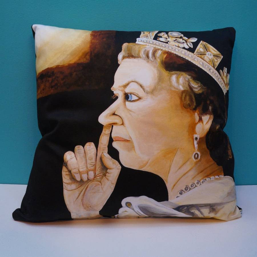 Queen Artwork Print Cushion Cover  Smart Deco Homeware Lighting and Art by Jacqueline hammond