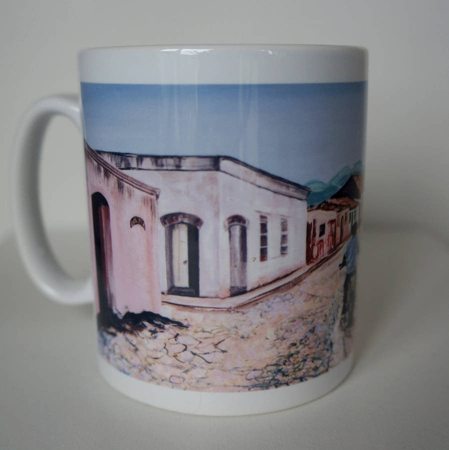 Cuban Scene Motorbike Ceramic Mug  Smart Deco Homeware Lighting and Art by Jacqueline hammond