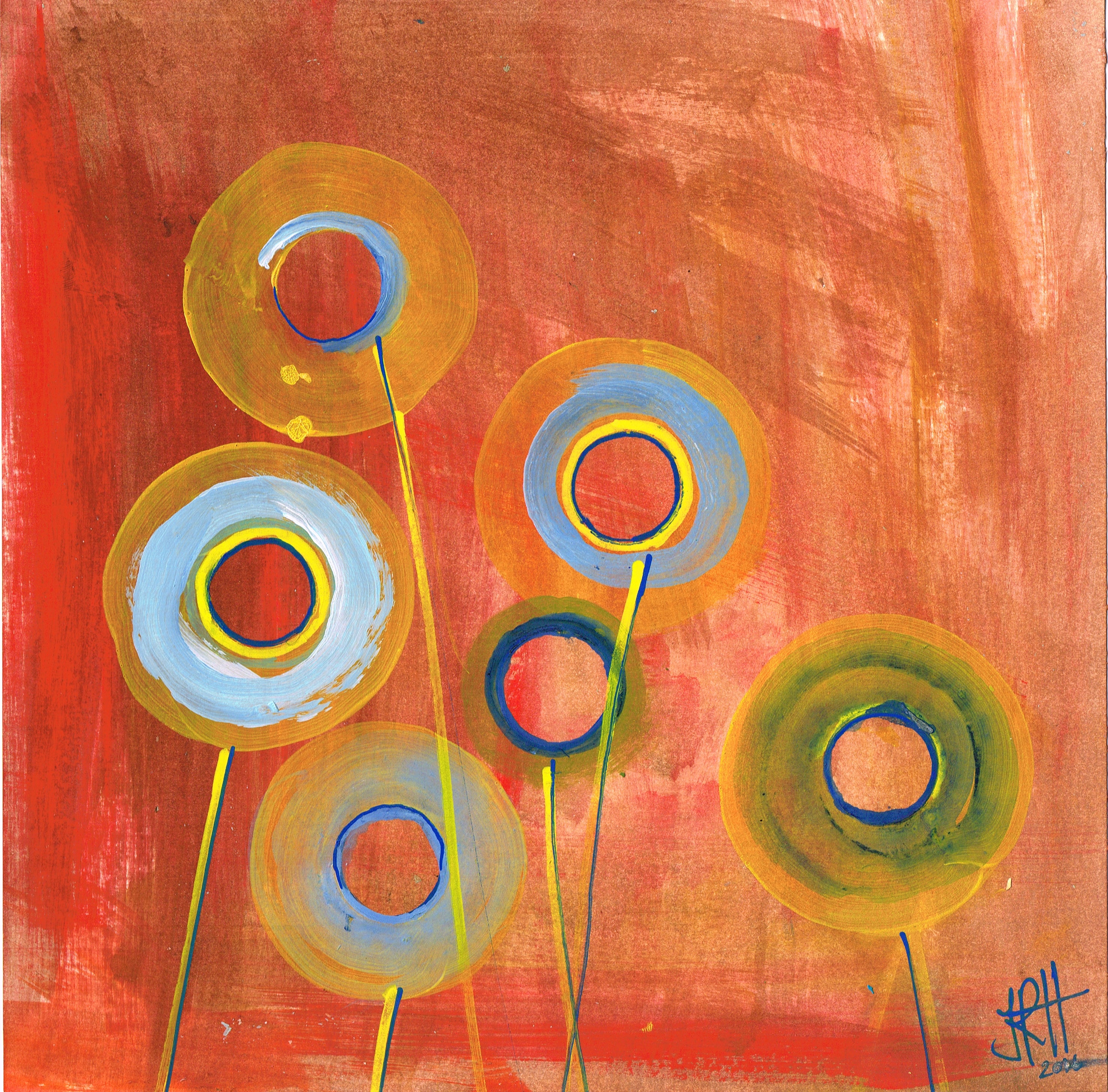 Original Painting - Zeros and Ones  Smart Deco Homeware Lighting and Art by Jacqueline hammond