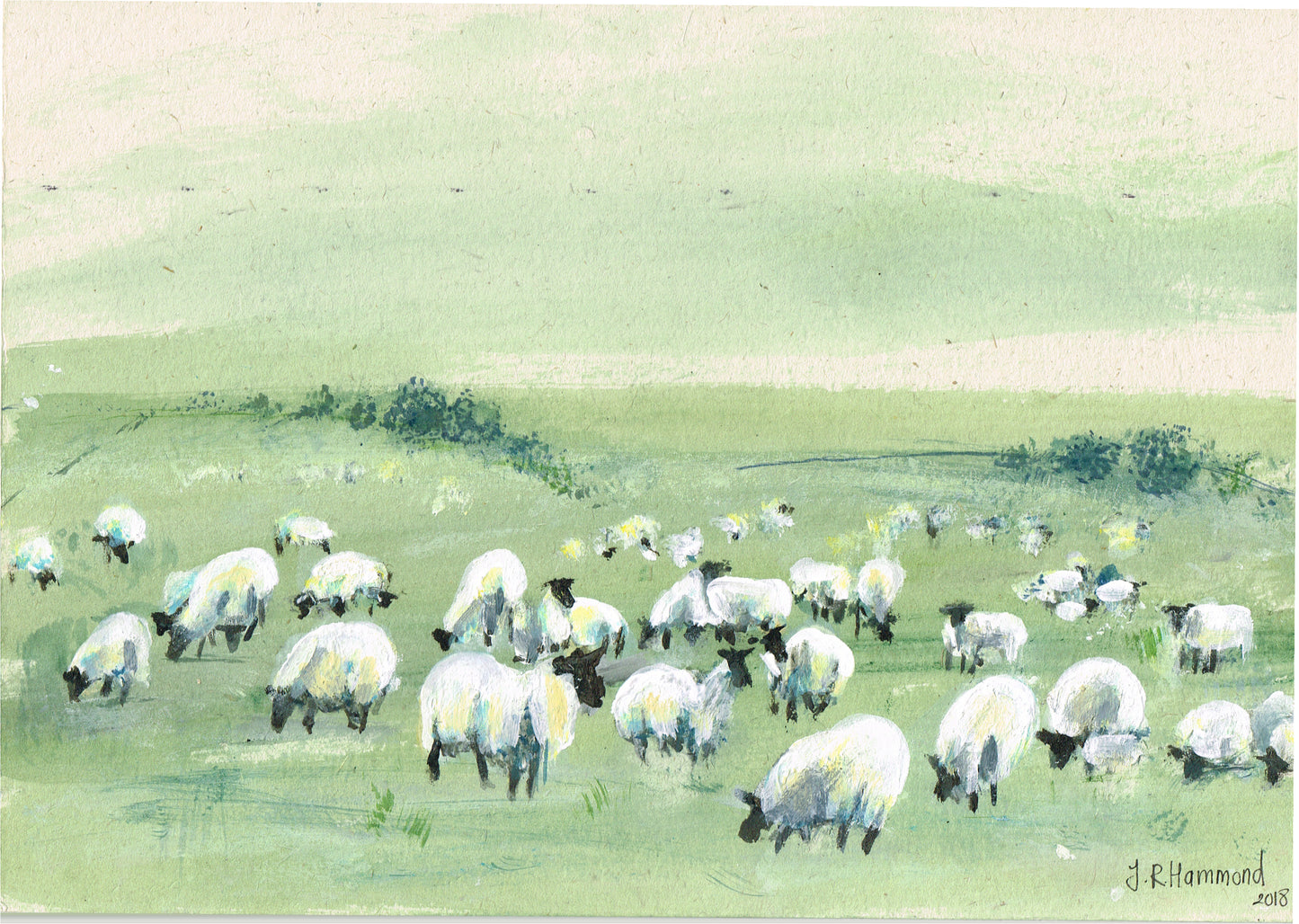 At Night I Dream of Acrylic Sheep Painting - Seven (sold)  Smart Deco Homeware Lighting and Art by Jacqueline hammond