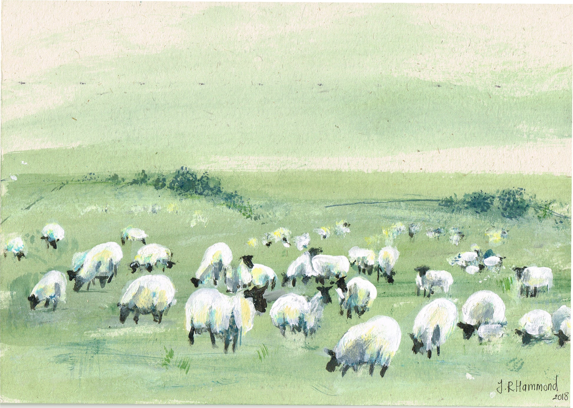 At Night I Dream of Acrylic Sheep Painting - Seven (sold)  Smart Deco Homeware Lighting and Art by Jacqueline hammond