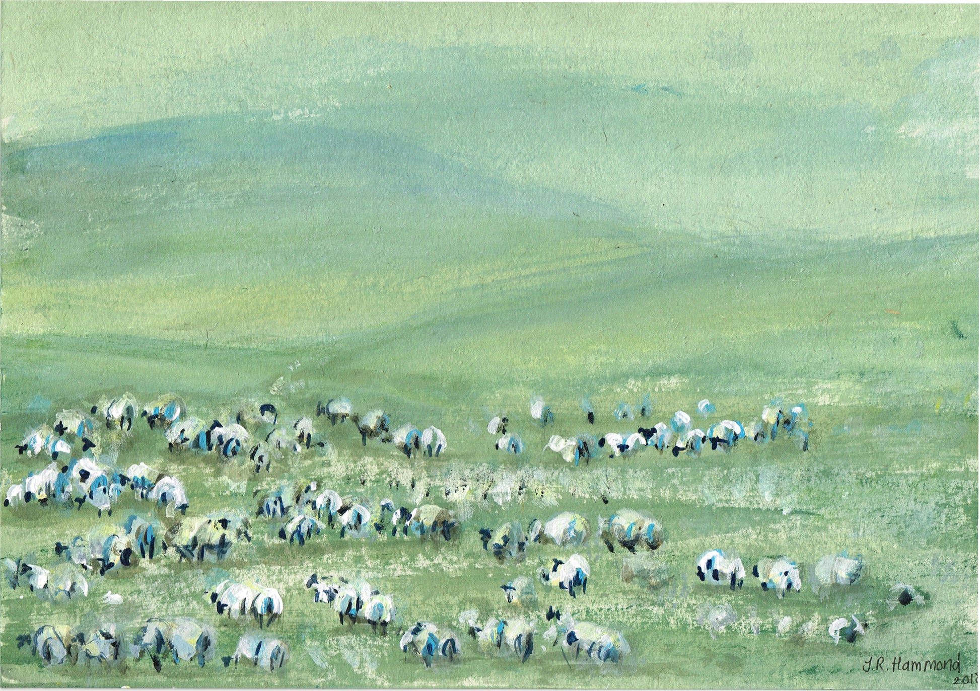 At Night I Dream of Acrylic Sheep Painting - Eight  Smart Deco Homeware Lighting and Art by Jacqueline hammond