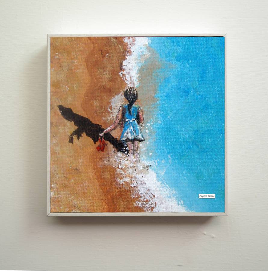 Print of Painting Little Miss Red Shoes by Jacqueline Hammond  Smart Deco Homeware Lighting and Art by Jacqueline hammond