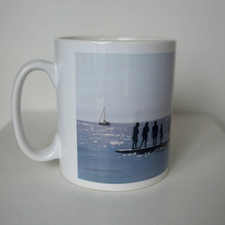 Seaside Ceramic Mug  Smart Deco Homeware Lighting and Art by Jacqueline hammond