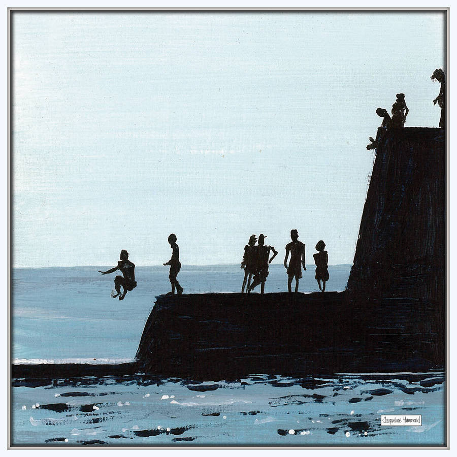 Print Of Painting Take A Jump By Jacqueline Hammond  Smart Deco Homeware Lighting and Art by Jacqueline hammond